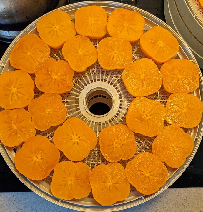 sliced persimmons