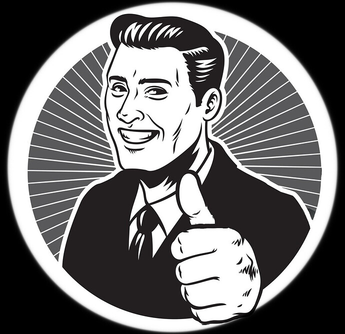 thumbs up black border