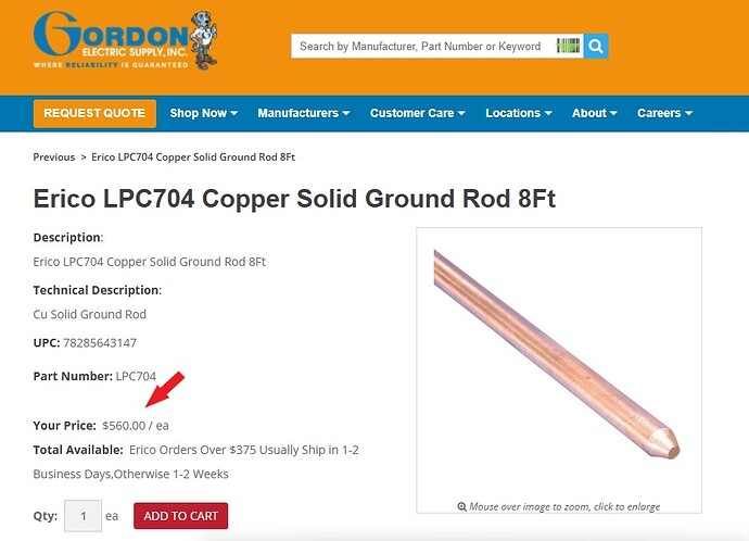 ground rod solid copper