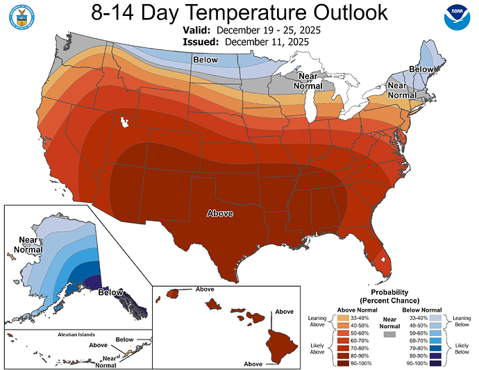 8 to 14 Day Outlook - Temperature Probability