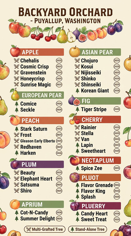 Young Pacific Northwest Orchard - General Fruit Growing - Growing