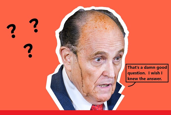 damn good question guiliani sweating