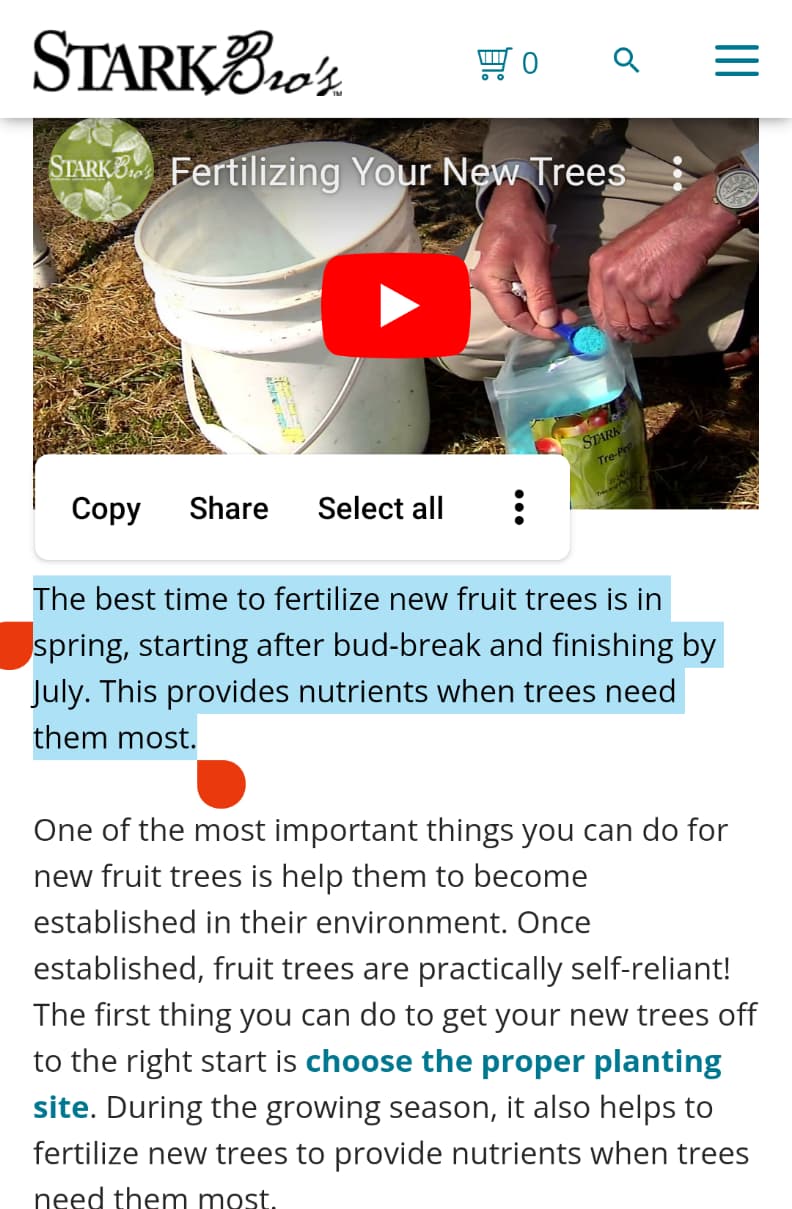 Safe to fertilize young apple trees this time of year? General Fruit