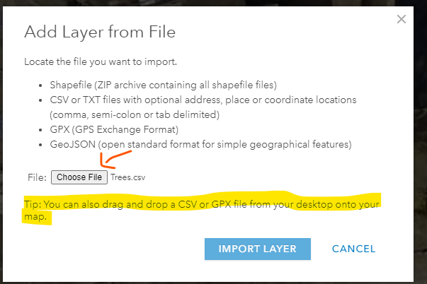 select file