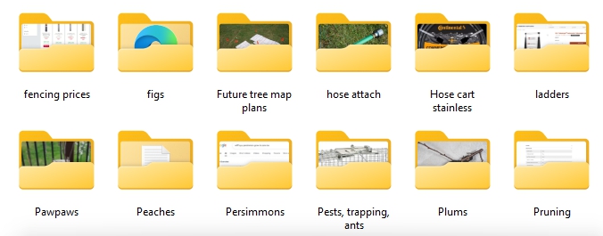 sample folders orchard